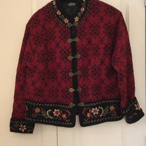 Cherry colored wool jacket